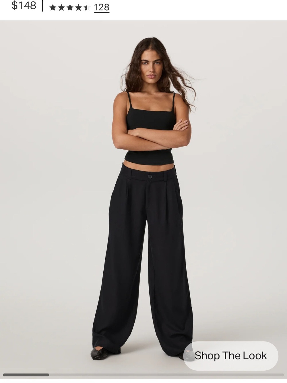 Vuori Black Wide-Leg Trousers